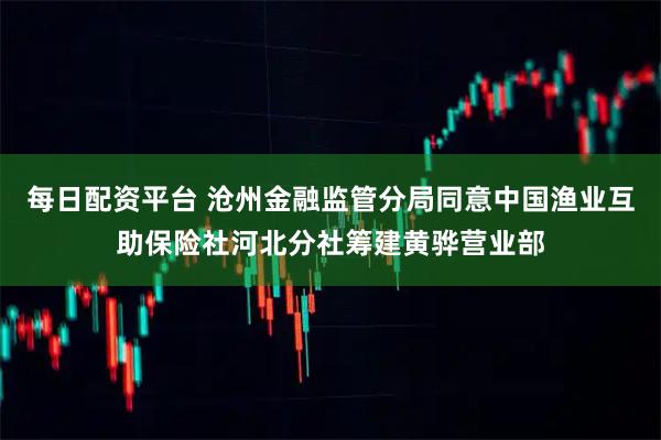每日配资平台 沧州金融监管分局同意中国渔业互助保险社河北分社筹建黄骅营业部